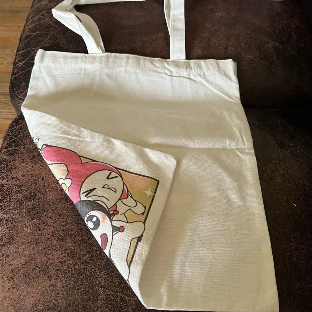 Kuromi/Melody Canvas Tote Bag